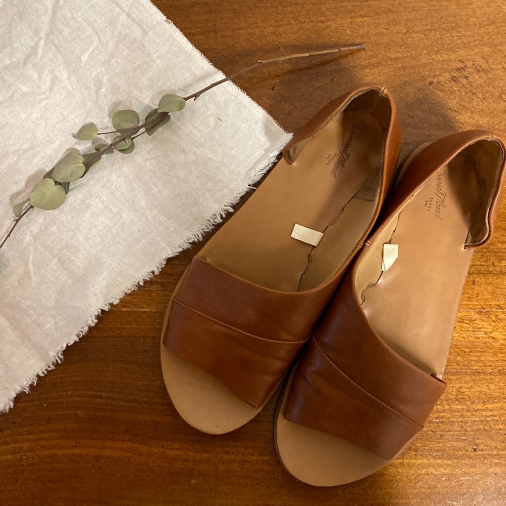 brown cut out flats .